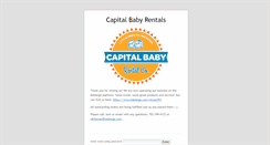 Desktop Screenshot of capitalbabyrentals.com